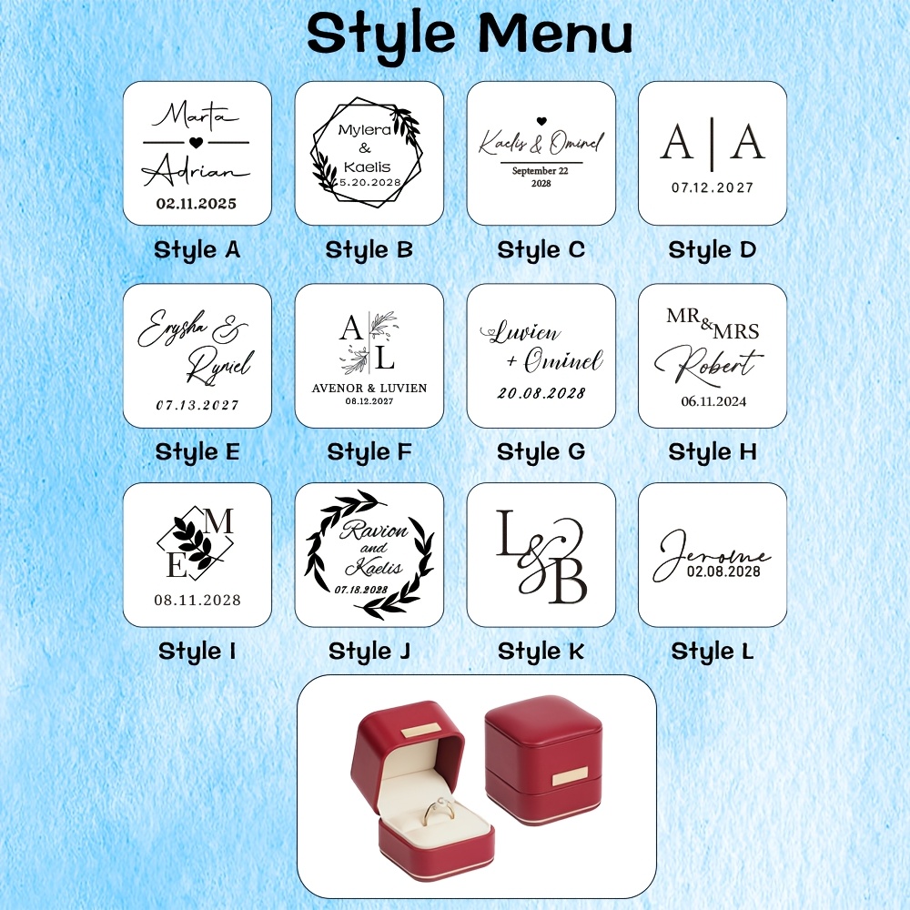 Personalized Faux Leather Jewelry Box for Engagement and Wedding